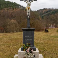 Wayside cross in Černvír near church