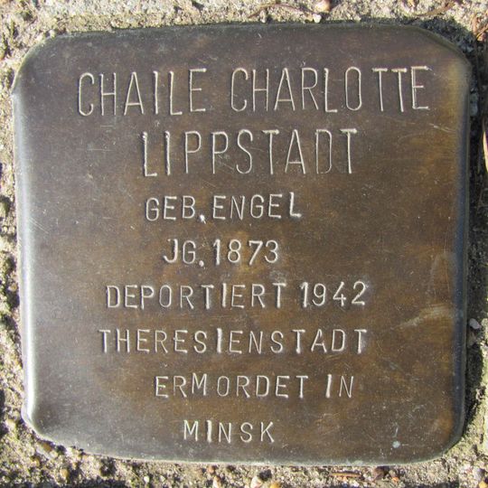 Stolperstein en memoria de Chaile Charlotte Lippstadt