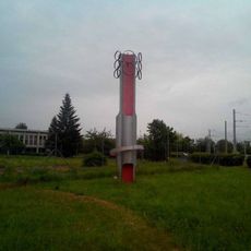 Plastika u válcoven v Chomutově