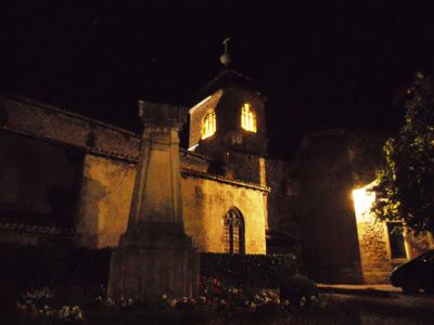 At night