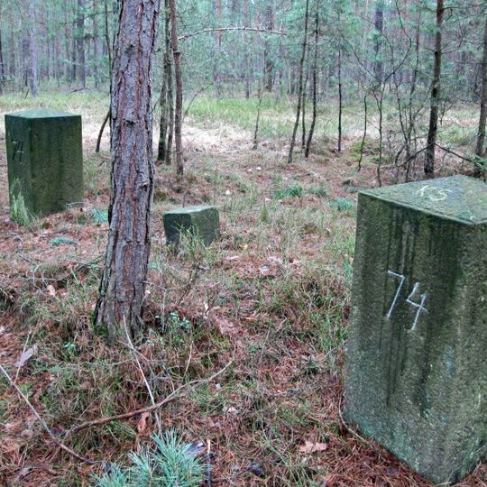 Sächsisch-Preußischer Grenzstein: Pilarpaar Nr. 74
