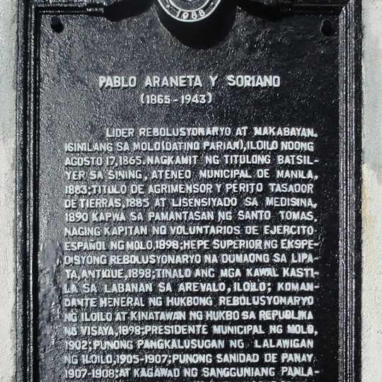 Pablo Araneta y Soriano historical marker