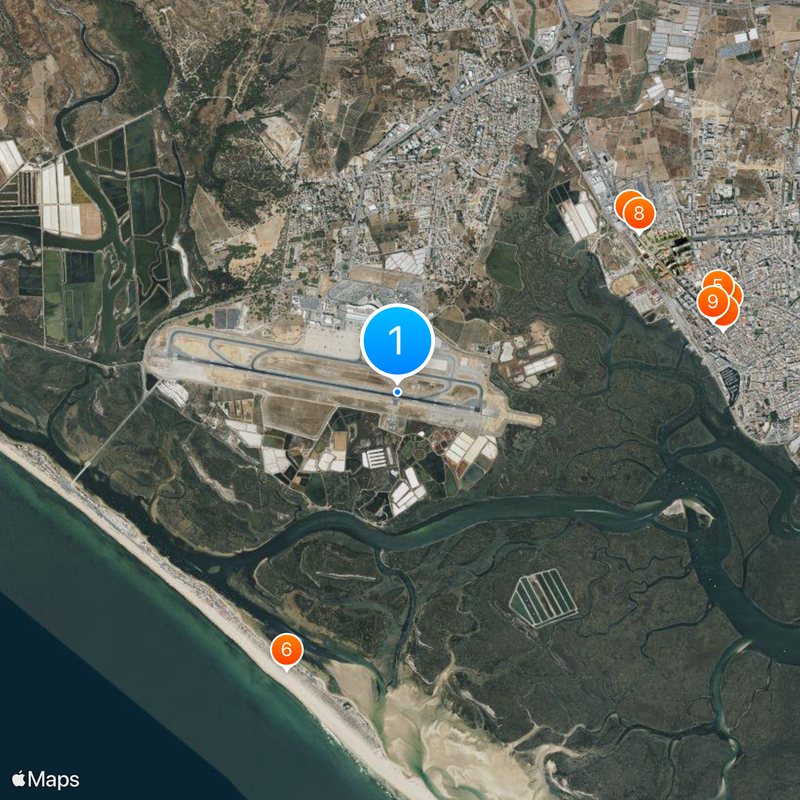 Aéroport de Faro Carte