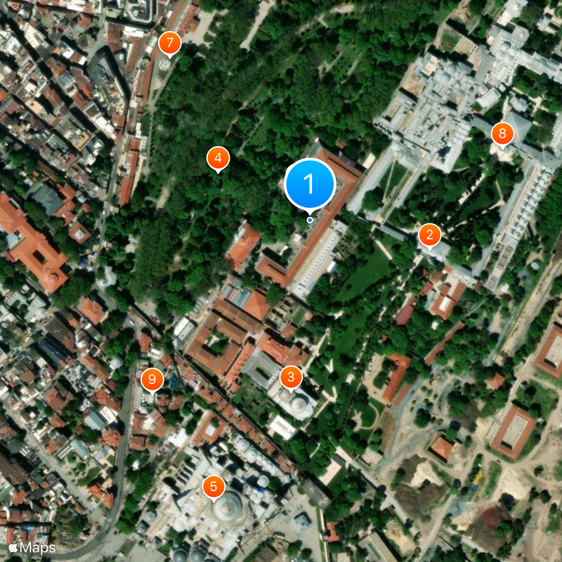 Istanbul Archaeology Museums Map