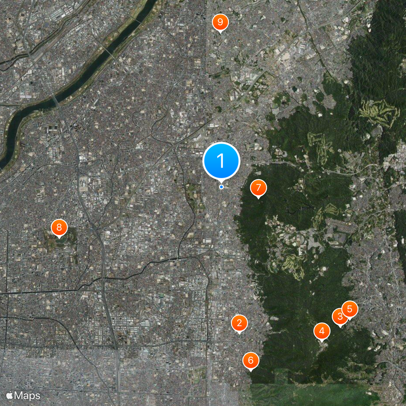 Shijōnawate Station Map