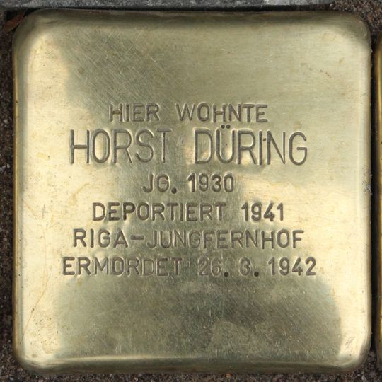 Stolperstein em memória de Horst Düring