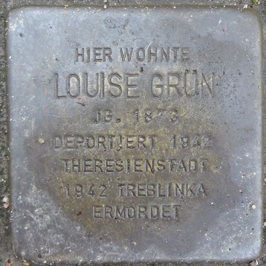 Stolperstein en memoria de Louise Grün