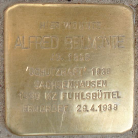 Stolperstein à la mémoire d’Alfred Belmonte