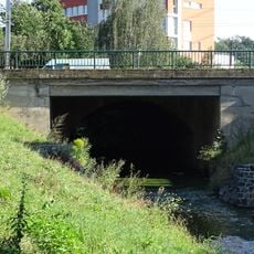Bridge of Poděbradská street over the Rokytka