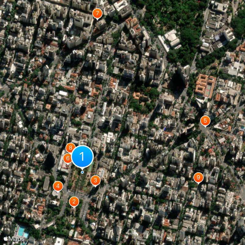 Praça da Liberdade Mapa