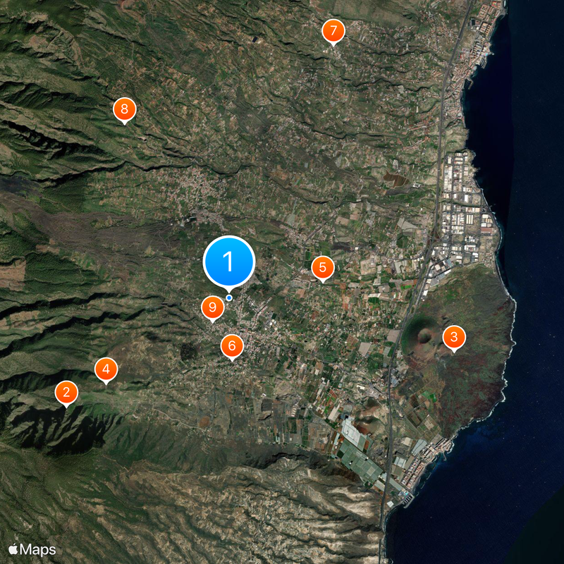 Piramidi di Guimar Mappa