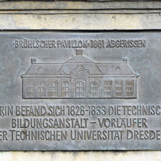 Erinnerungstafel Brühlscher Pavillon