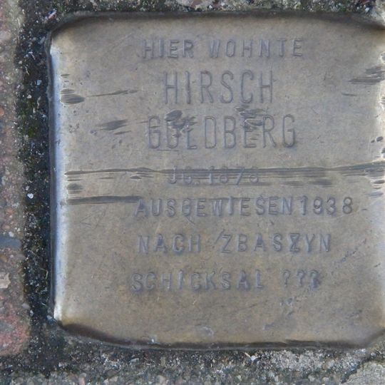 Stolperstein en memoria de Hirsch Goldberg