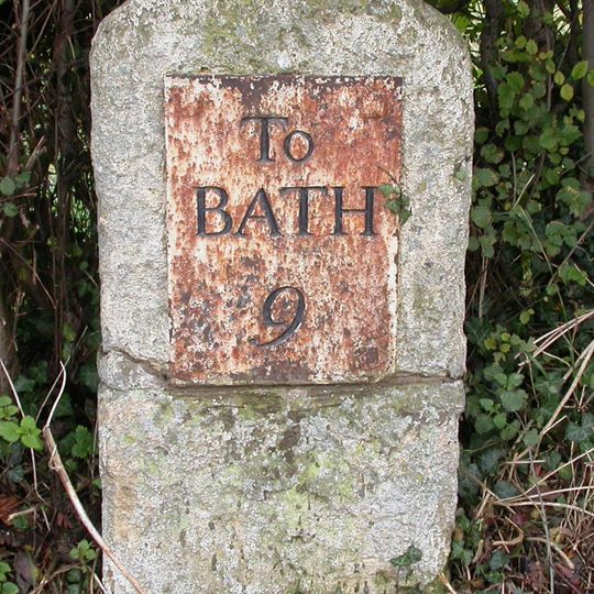 Milestone, Trowbridge Road; Bradford on Avon; opp. jcn Moulton Drive