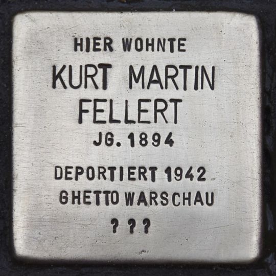 Stolperstein en memoria de Kurt Martin Fellert