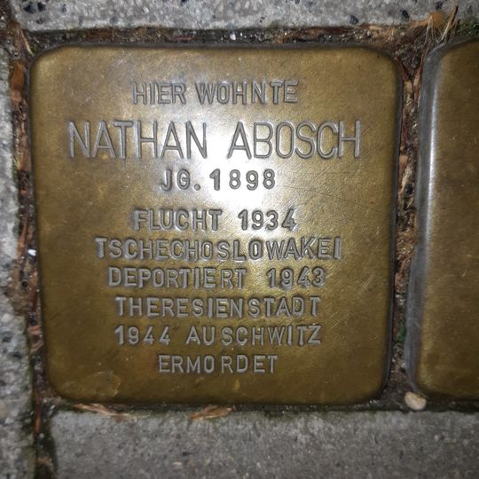 Stolperstein en memoria de Nathan Abosch
