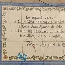 Colla Vella dels Xiquets de Valls, Colla Jove Xiquets de Valls i Colla dels Castellers de Barcelona