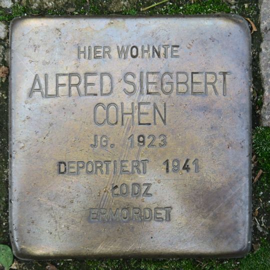 Stolperstein en memoria de Alfred Siegbert Cohen
