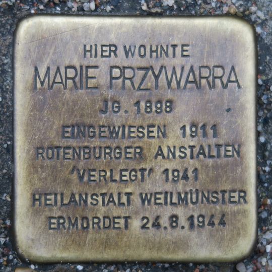 Stolperstein en memoria de Marie Przywarra