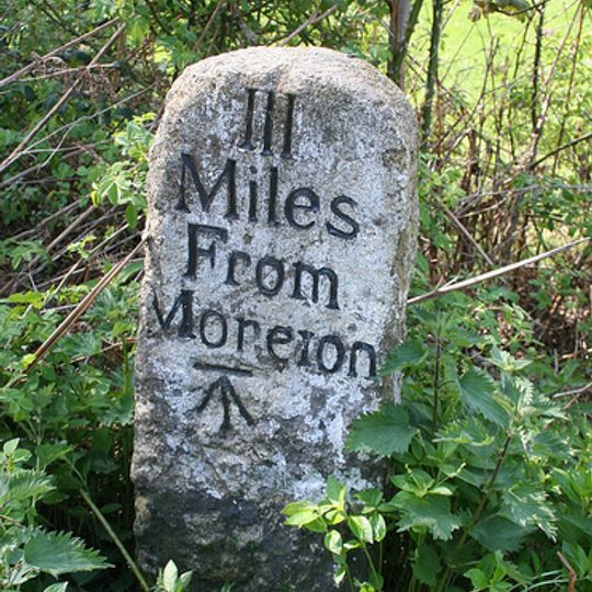 Milestone, 30m W of "Snaresbrook", quarter mile NE of Rock Valley Farm