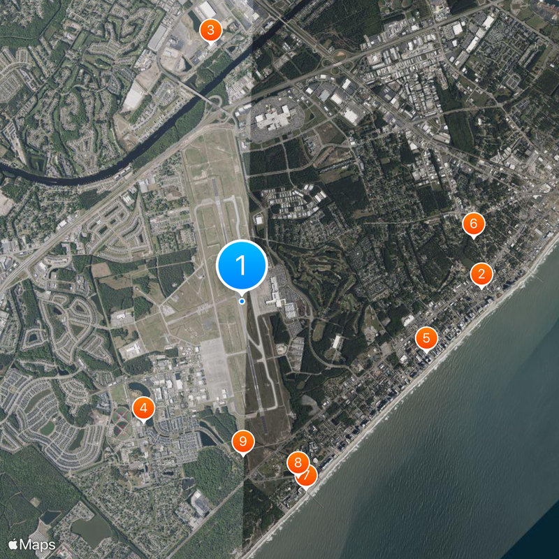 Myrtle Beach International Airport Map