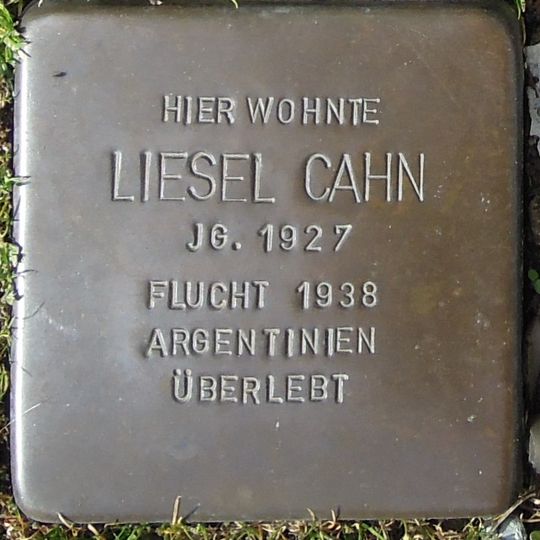 Stolperstein à la mémoire de Liesel Cahn