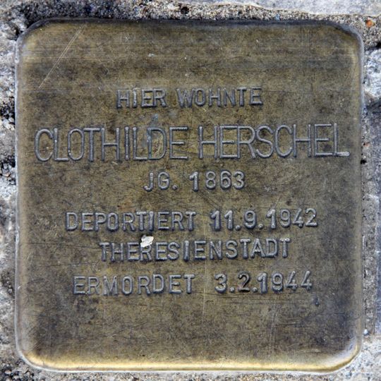 Stolperstein en memoria de Clothilde Herschel