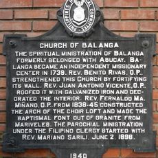 Church of Balanga historical marker