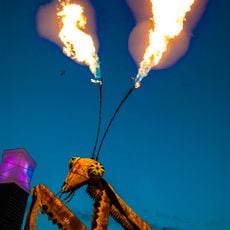 Fire Breathing Praying Mantis Statue