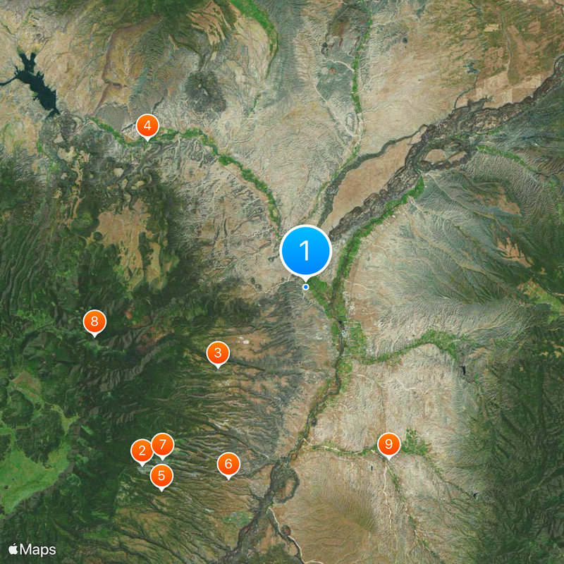 Moonrise, Hernandez, New Mexico Map