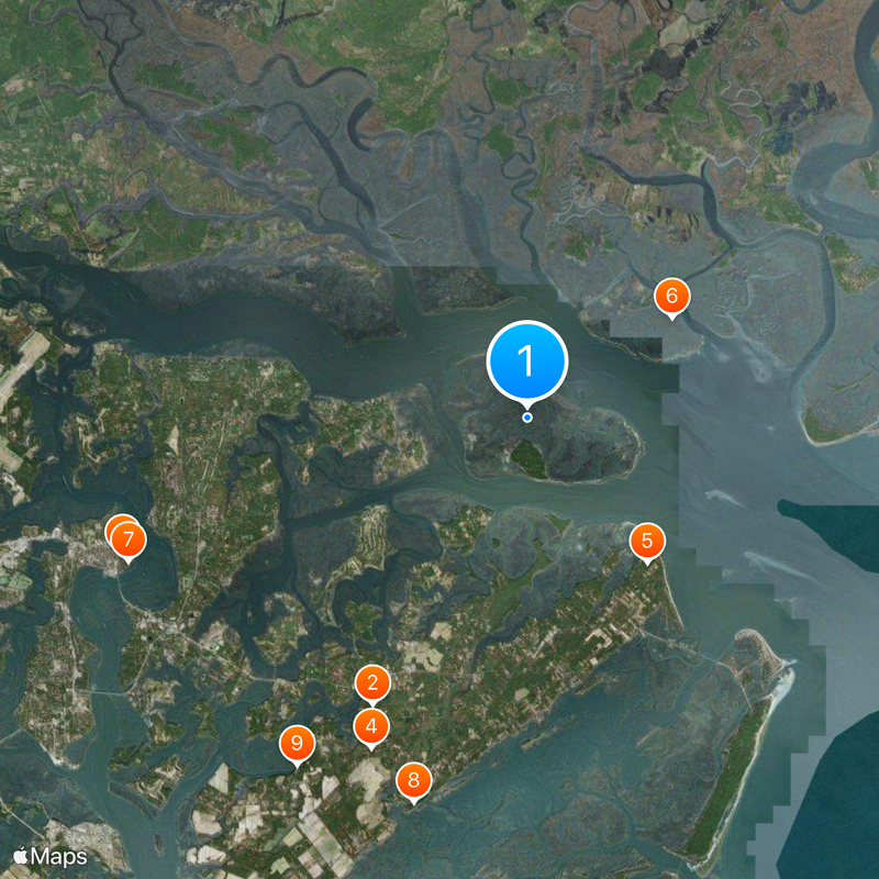 Morgan Island Map