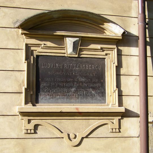 Pamětní deska Ludvíka z Rittersbergu ve Vršovicích