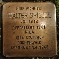 Stolperstein dedicated to Walter Spiegel
