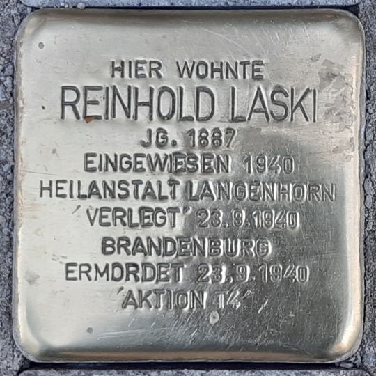 Stolperstein für Reinhold Laski