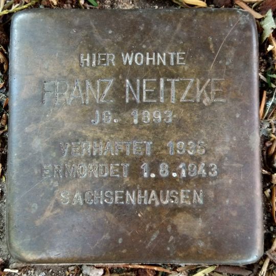 Stolperstein em memória de Franz Neitzke