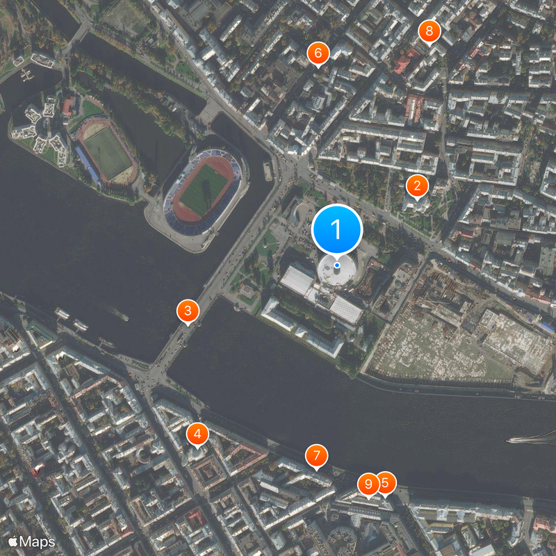 Palais des sports Ioubileïny Carte