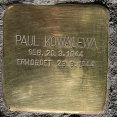 Stolperstein dedicated to Paul Kowalewa