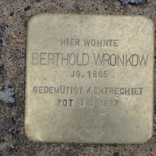 Stolperstein em memória de Berthold Wronkow
