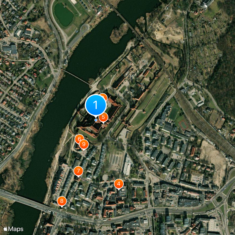 Castillo de Malbork Mapa