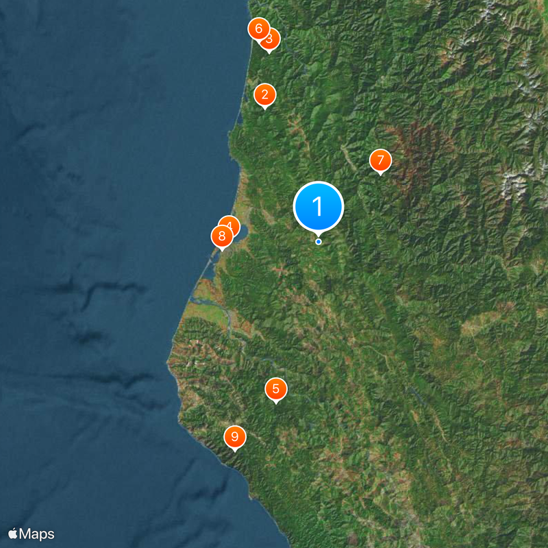 Condado de Humboldt Mapa