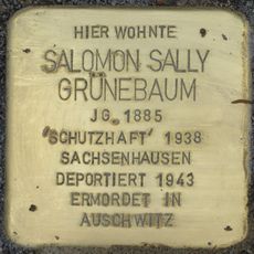 Stolperstein à la mémoire de Salomon Sally Grünebaum