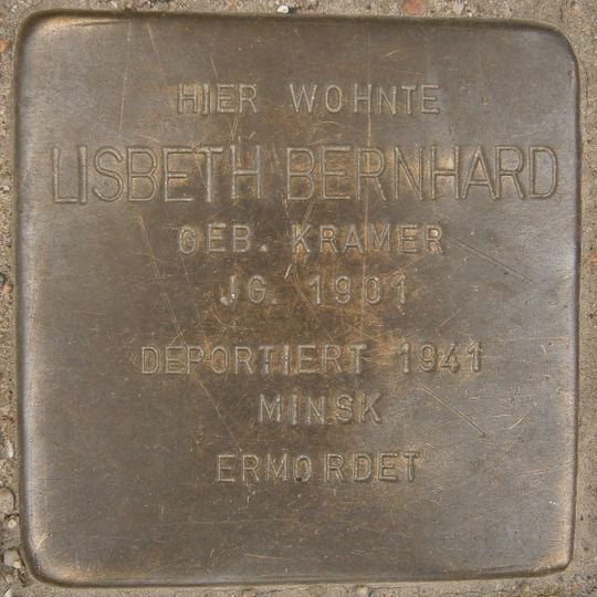 Stolperstein dedicated to Lisbeth Bernhard