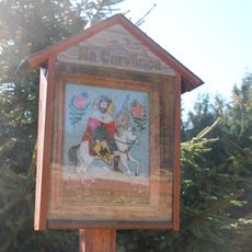 Obrázek svatého Václava u chaty Carvánka v Brdech