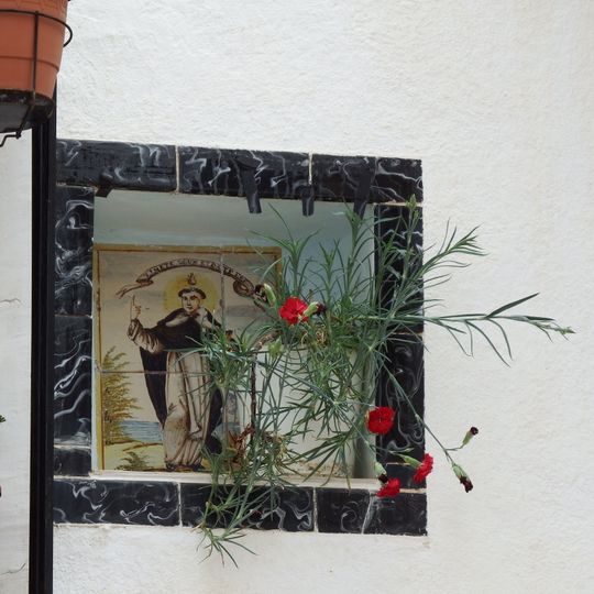 Retablo cerámico de San Vicente Ferrer de la calle Ollerías 53