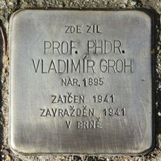 Stolperstein dedicated to Vladimír Groh