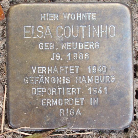 Stolperstein en memoria de Elsa Coutinho