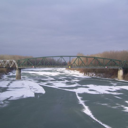 Railway bridge over the Tisza river near Algyő