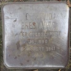 Stolperstein dedicated to Gertrud Breslauer