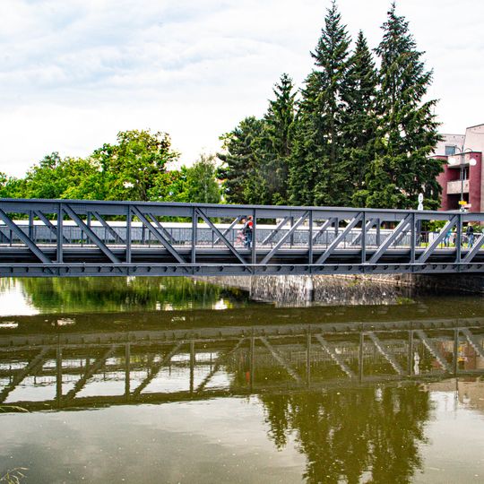 Železný most přes Chrudimku u Bělobranského náměstí v Pardubicích