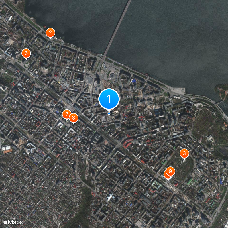 Menorah center Kaart